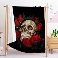 skull summer mexican luxury animal crossing fabric blanket for bed custom photo weighted tapestry throw h fuzzy blanket 2