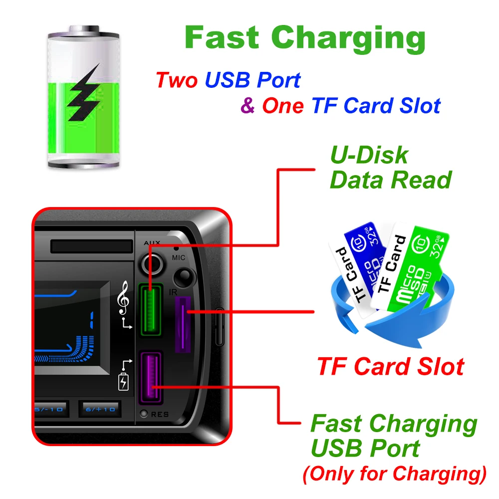 RK 533 12V Универсальное 1 Din автомобильное радио FM RDS Фиксированная панель Европа