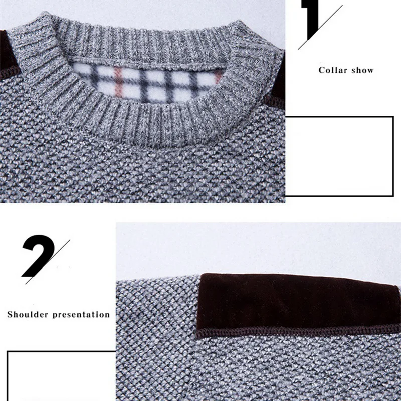 Vertvie осенне зимний мужской свитер повседневный пуловер с круглым вырезом вязаный