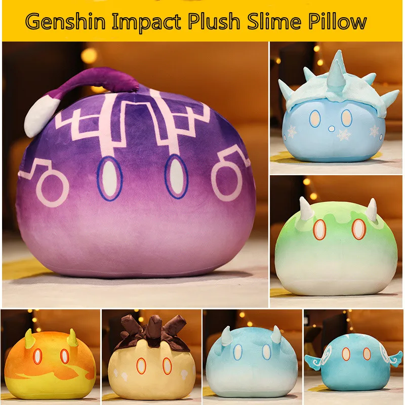 

Новые знаменитые игрушки для игр, аниме проект Genshin Impact Slime, подушка, кукла для женщин и мужчин, милые Мультяшные Плюшевые аксессуары для косп...