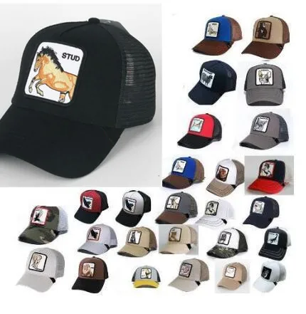 

new Baseball Cap Animal Embroidery Anime Cute Embroidery Summer Mesh Men's Ms. Outdoor Sunshade Truck Driver hats CCC