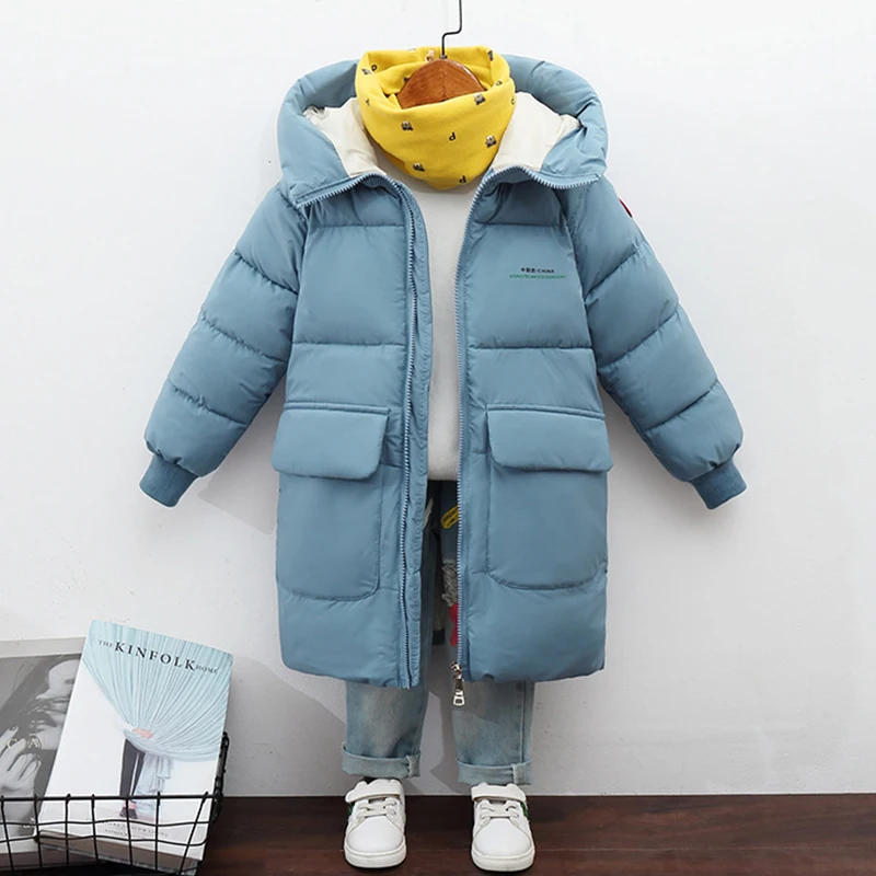 

Boys Jackets Girls Winter Coats Children Jackets Baby Thick Long Coat Kids Warm Outerwear Hooded Coat Snowsuit Overcoat Clothes