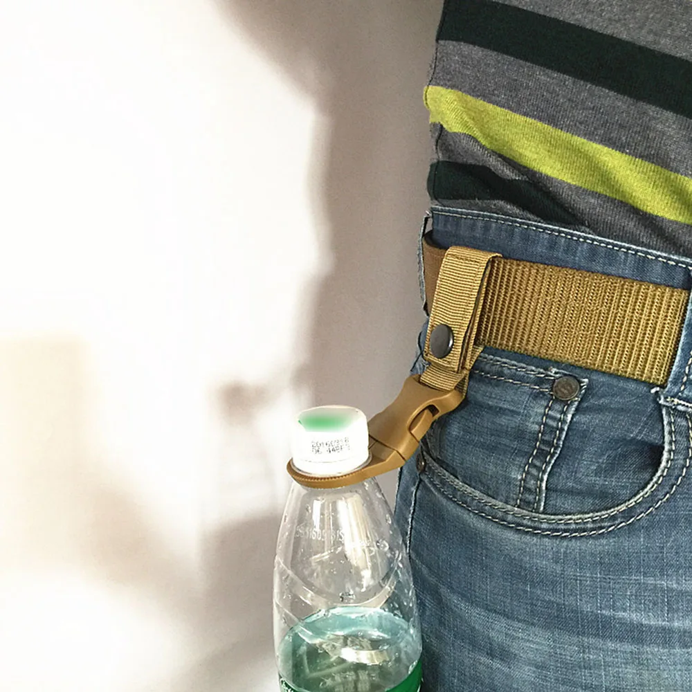 Molle Тактические нейлон Тесьма пряжки крюк держатель для бутылки с водой карабин