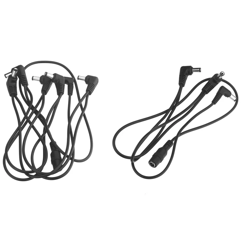 

2 Pcs Electrode Daisy Chain Harness Cable Copper Wire For Guitar Effects Power Supply Adapter Splitter, 3 Ways & 6 Ways