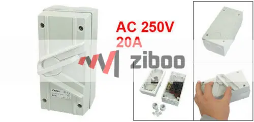 UKF3-220 AC 250V 20A IP66 2-позиционный выключенный DPST погодозащищенный изолирующий