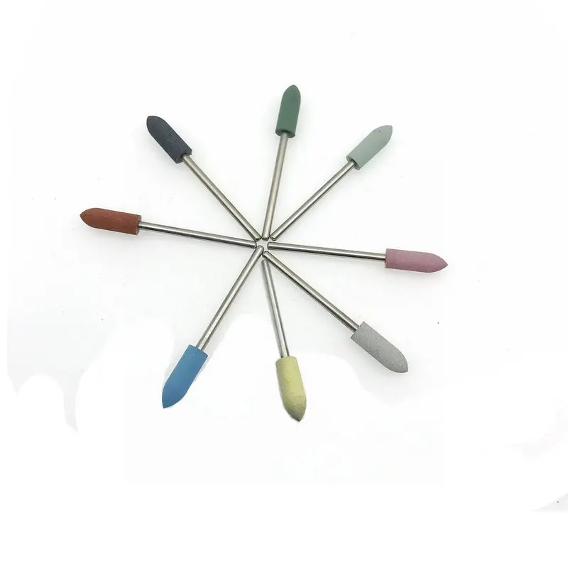 

10pcs Rubber Silicon Nail Drill Bit Cutter for Manicure Pedicure Electric Milling Cutter Silicon Rubber Polishing Polish Tools