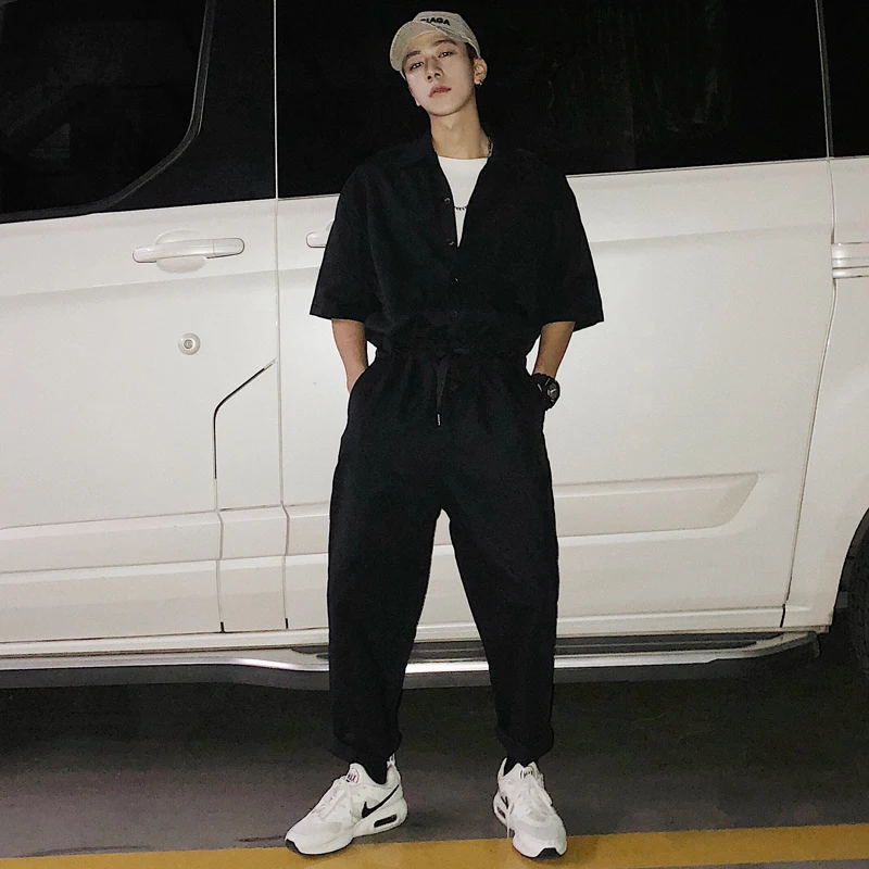 Мужской повседневный комбинезон в стиле хип-хоп хлопковые комбинезоны