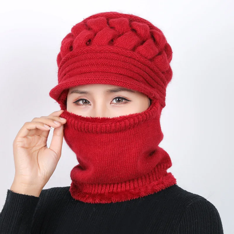 Женские зимние шапки из шерсти кролика|Женские Skullies и шапочки| |