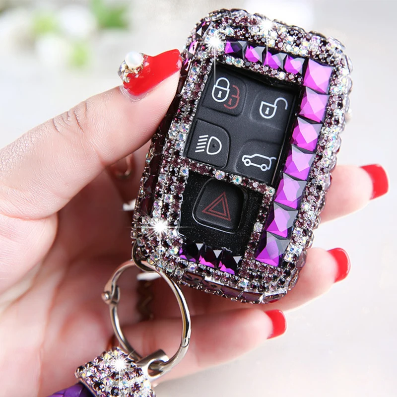 Чехол для автомобильного ключа со стразами Land Rover A9 Range Sport Evoque Freelander 2 Jaguar XE XJ XJL XF C
