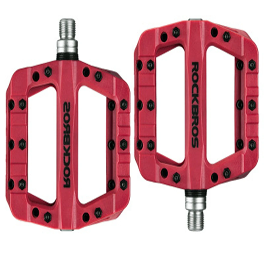 

Rock Brothers Bicycle Pedal Palin Mountain Bike Nylon Pedal Bearing Riding Pedal Bicycle Accessories Outdoor Ultralight Pedal