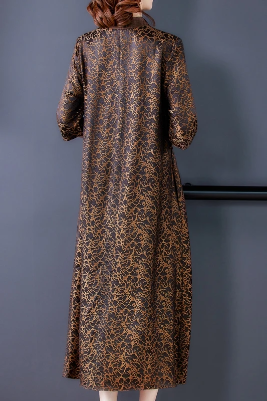 

COIGARSAM 4XL Plus Size Leopard Women Long dress New Spring Summer Loose V-Neck Dresses Design And Color 9102