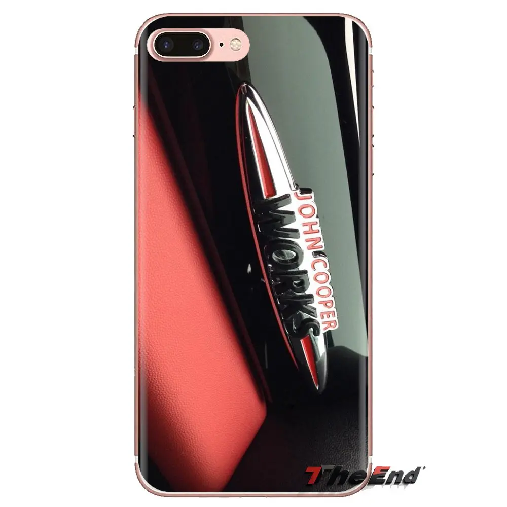 Мини cooper jcw логотип плакат мягкий чехол сумка для iPhone XS Max XR X 4 4s 5 5S 5C SE 6 6S 7 8 Plus samsung