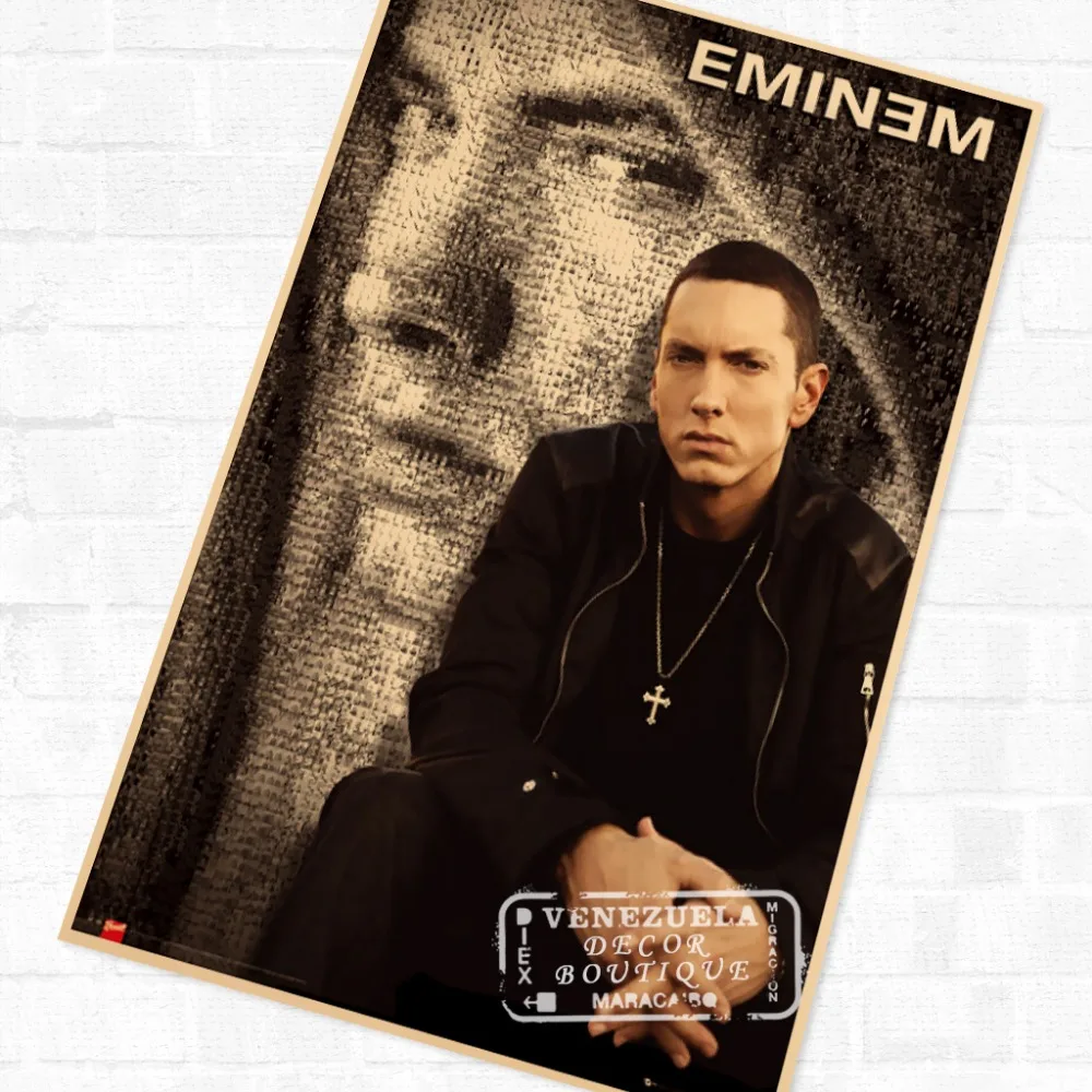 Mosaic Eminem Vintage Retro Poster Decorative DIY Wall Canvas Painting Stickers Home Posters Art Bar Decor Gift | Дом и сад