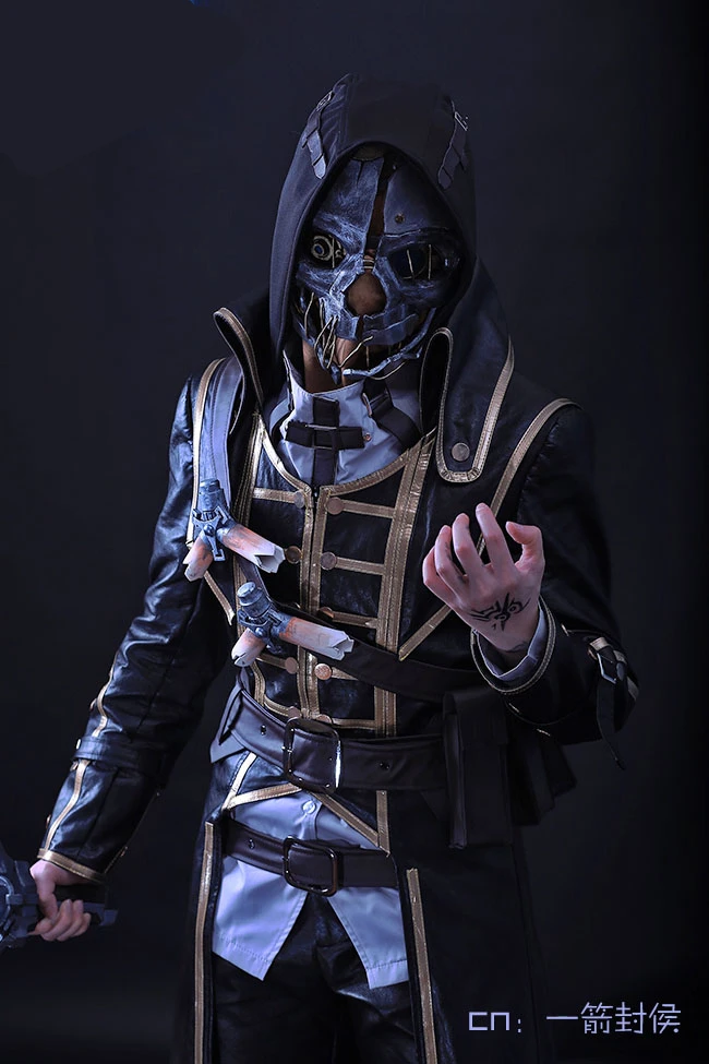 MMGG Новинка Dishonored Косплей Корво костюм кожаное пальто брюки Хэллоуин игровой набор аниме индивидуальный размер для мужчин