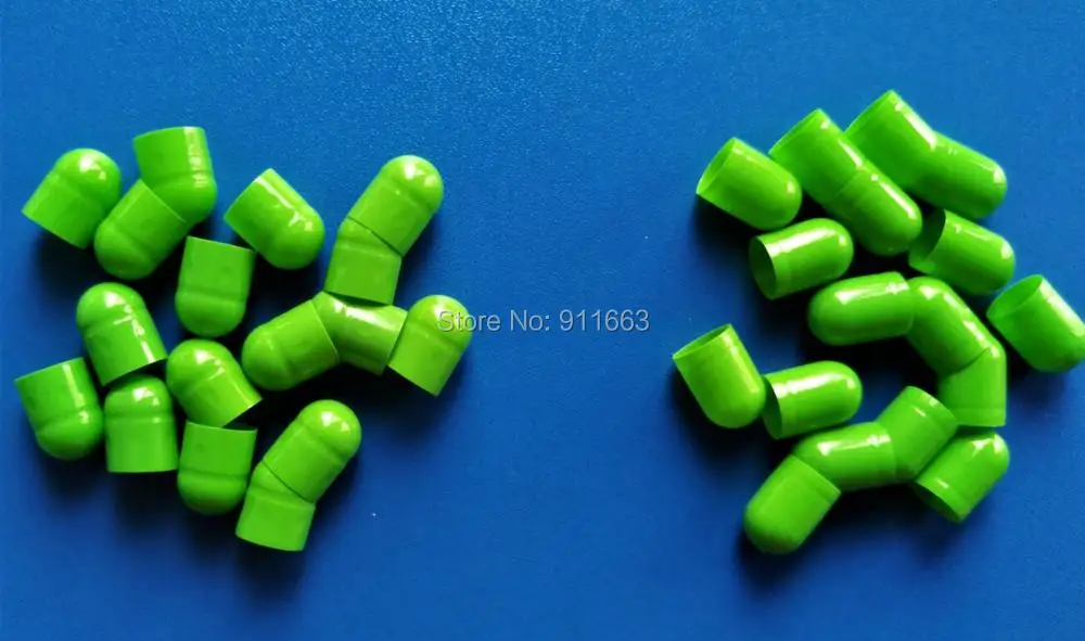 Green Seperated 00# короткие и полные пустые капсулы 1000 шт! много цветных пустых капсул, пустые желатиновые капсулы(Соединенные или отдельные пустые капсулы - Цвет: Green Seperated