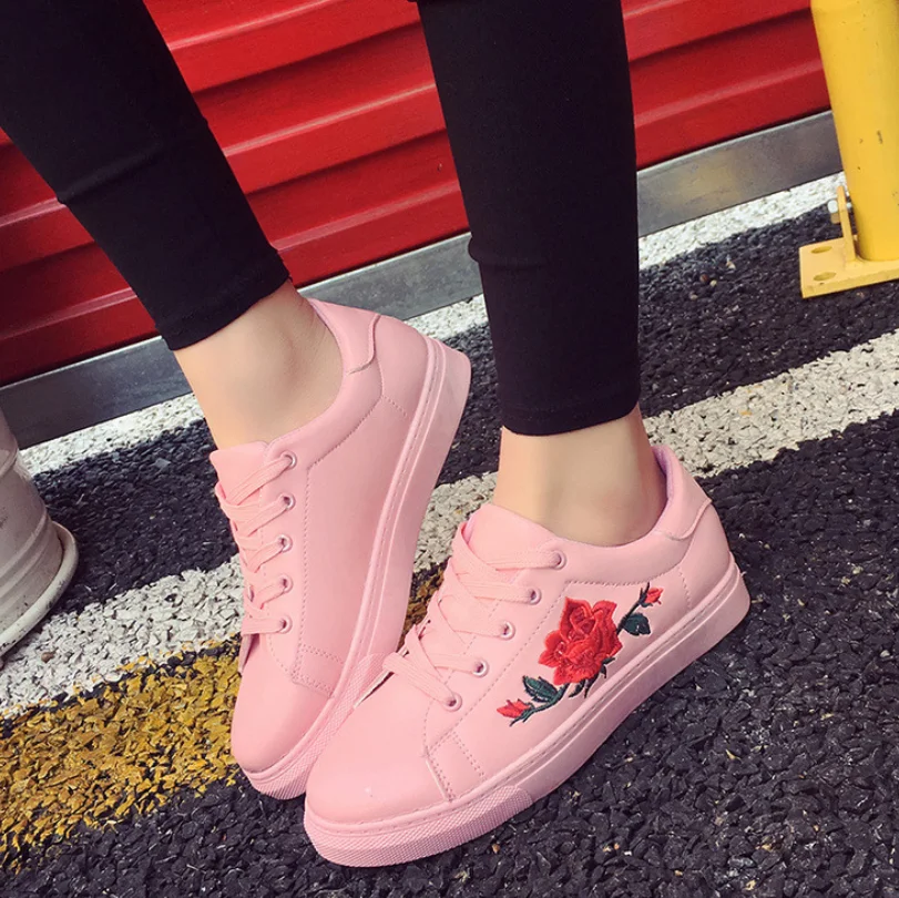 New Women Sale Comforte Flats Casual Shoes Embroired Comfortable Lace Up Sneakers | Обувь