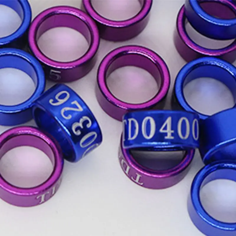

50 Pcs Mix Color Bird Foot Ring Bands Clip on Leg Rings for Pigeon Dove Chicks