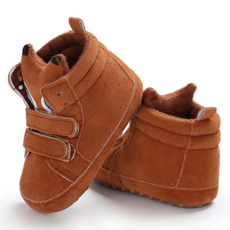 Обувь для девочек и мальчиков с животным принтом обувь первых шагов зимняя