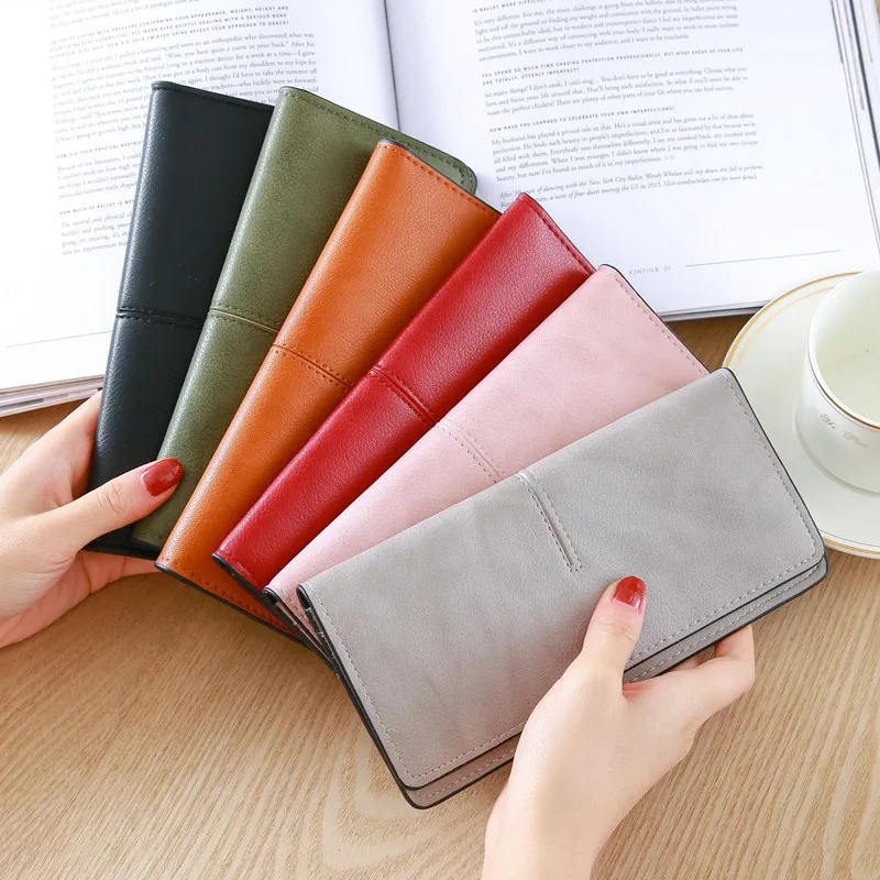Женский кошелек милый Длинный для корейского хипстера простой студенческий