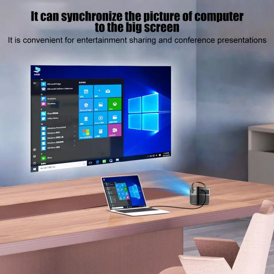 Умный проектор 2 ГБ + 16 1280*720 Bluetooth HD 4K декодирование домашнего кинотеатра для