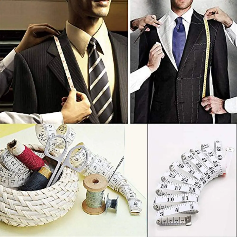 

150cm/60inch Soft Tape Measure Double Scale Body Sewing Flexible Ruler for Body Measurement Sewing Tailor Ruler Home Sewing Tool