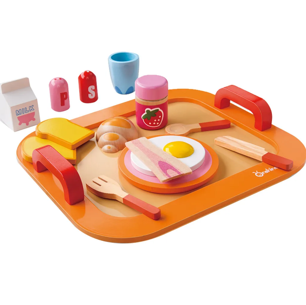 Детская ролевая игра для моделирования игрушечный завтрак Кухня молока яйцо Еда