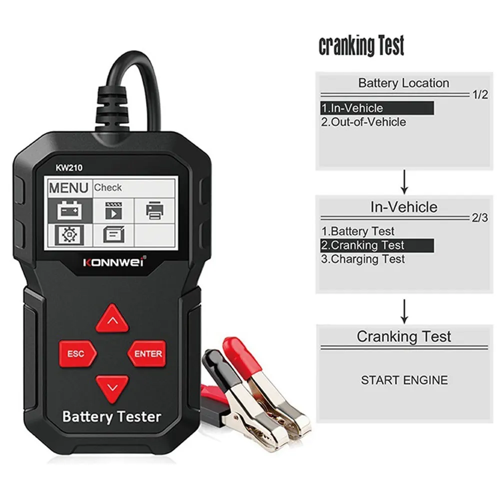 

Professional 100 To 2000CCA 12V Universal Auto Battery Analyzer Car Battery Analyzer Car Charging Car Battery Tester