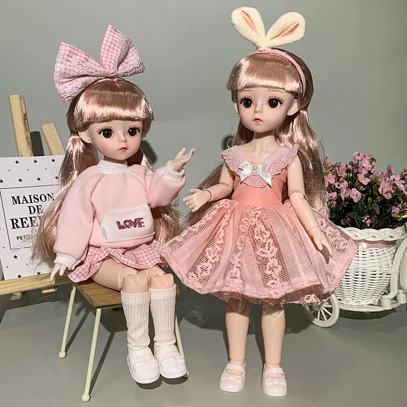 30 см кукла 1/6 BJD с 21 подвижными соединениями, 3D симуляционными глазами, макияжем, в красивом платье принцессы, модный DIY игрушка в подарок.