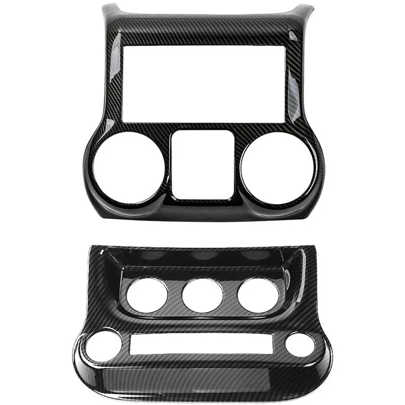 

Newfor Jeep Wrangler JK JKU 2011-2017 углеродного волокна центрального Управление приборной панели и кондиционер рамка для переключателей, крышка, накладк...