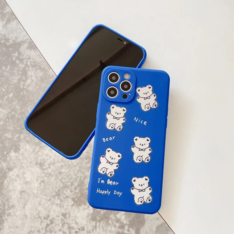 

Camera Skin Feeling Bear Klein Blue Soft Gel Phone Case Back Cover