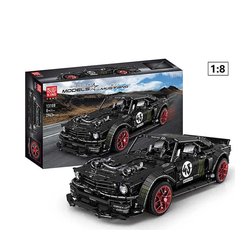 New MOC Technic Series RC Ford Mustang Hoonicorn RTR V2 гоночный автомобиль модель строительные блоки
