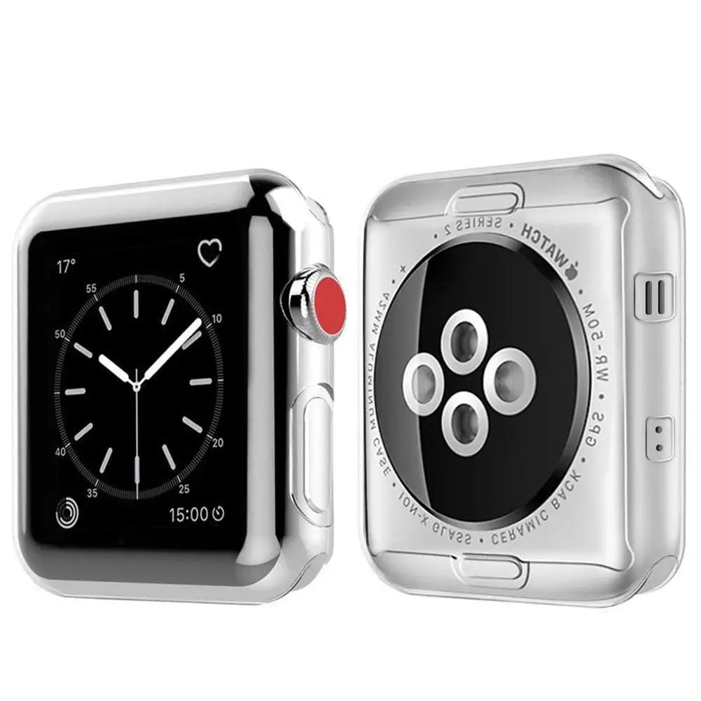 Kuulee чехол для смарт часов 40 мм 44 Apple Watch Series 4 TPU Тонкий прозрачный силиконовый
