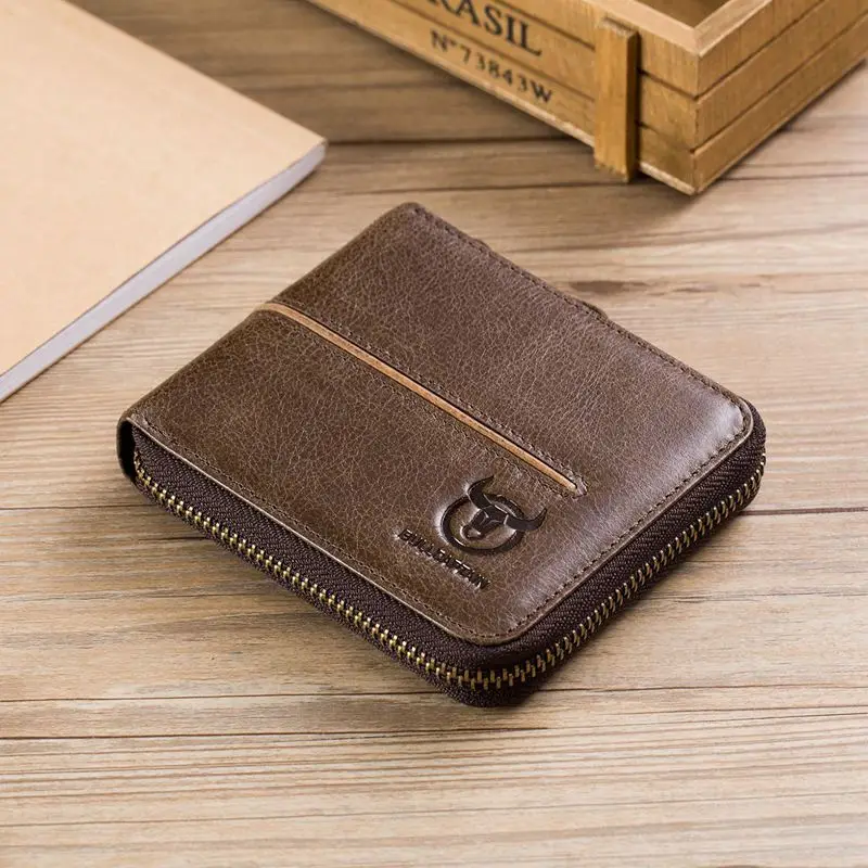 Новые повседневные мужские кошельки BULLCAPTAIN из натуральной кожи держатели для