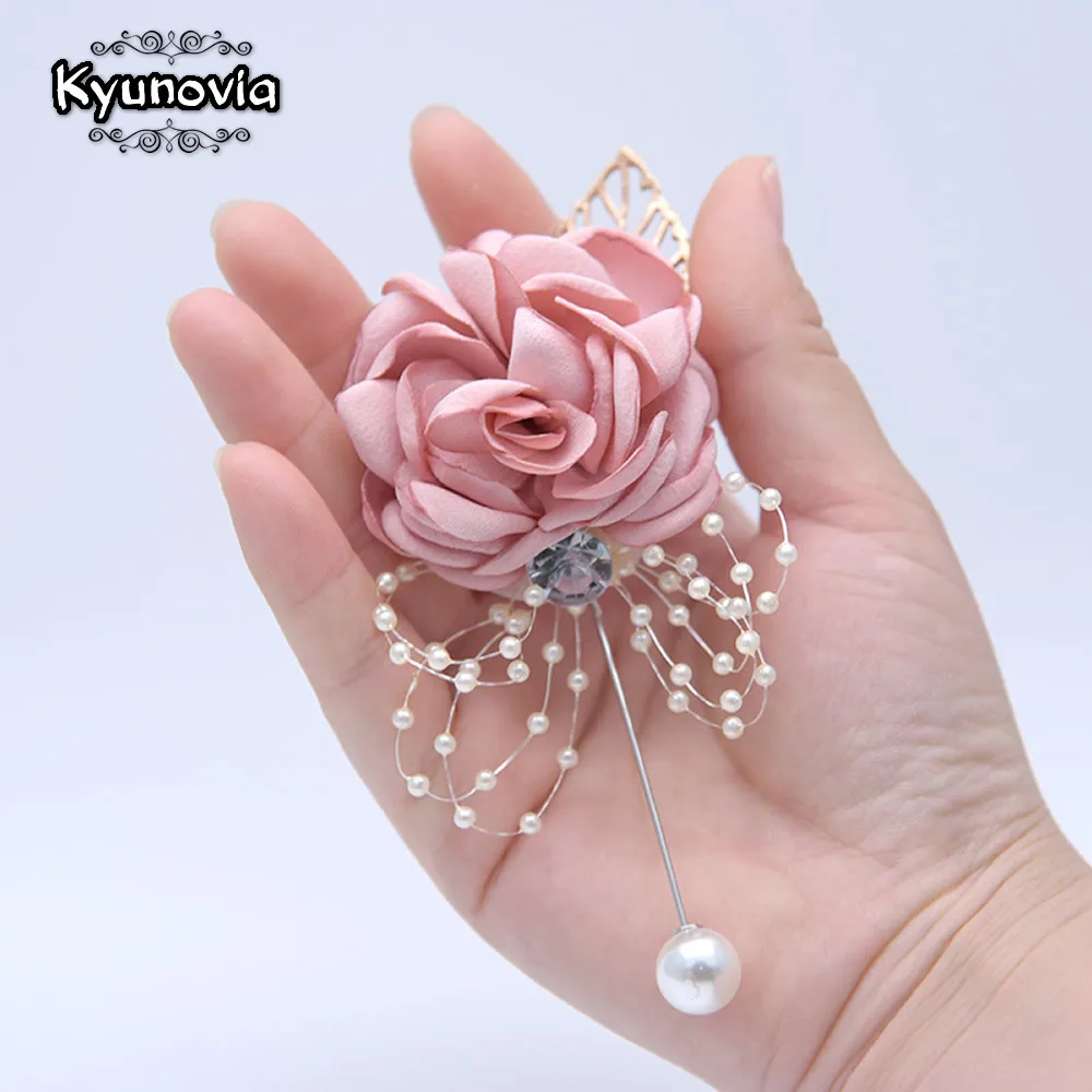 Свадебная бутоньерка Kyunovia ручной работы булавка для свитера | Украшения и