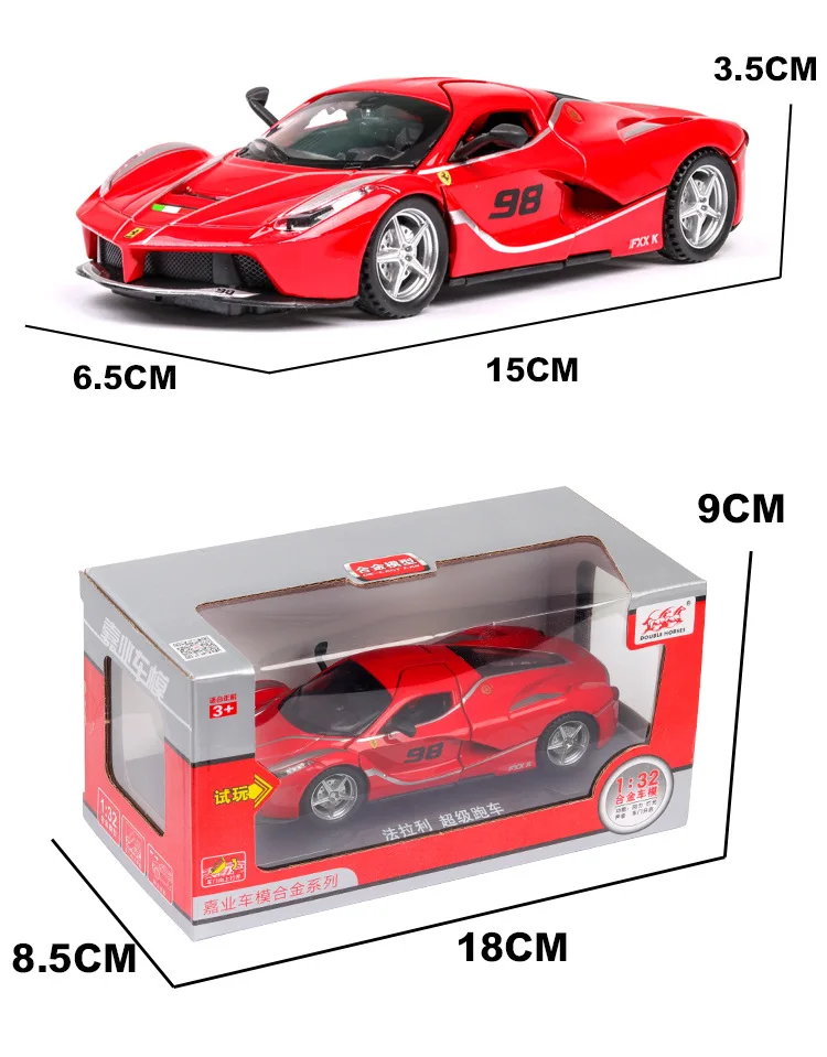 1:32 высокое моделирование Ferrari FXX K по форме спортивного автомобиля детская игрушка сплав звук и свет оттяните назад модель автомобиля для детей Подарки