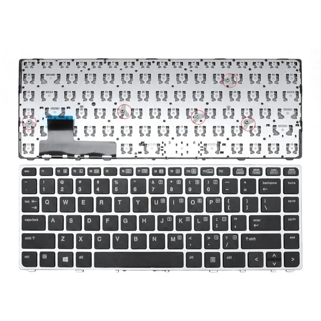 США Макет ПК ноутбук Keyobard Замена для hp EliteBook Folio 9470m Клавиатура с каркасом для ноутбука