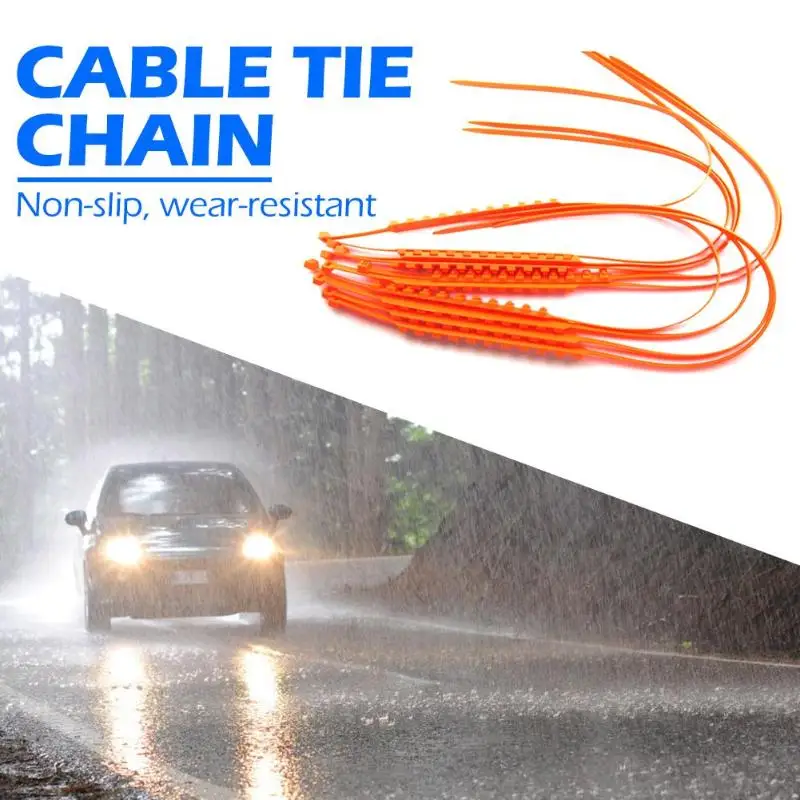 10 шт./партия автомобильные универсальные мини пластиковые зимние шины цепи