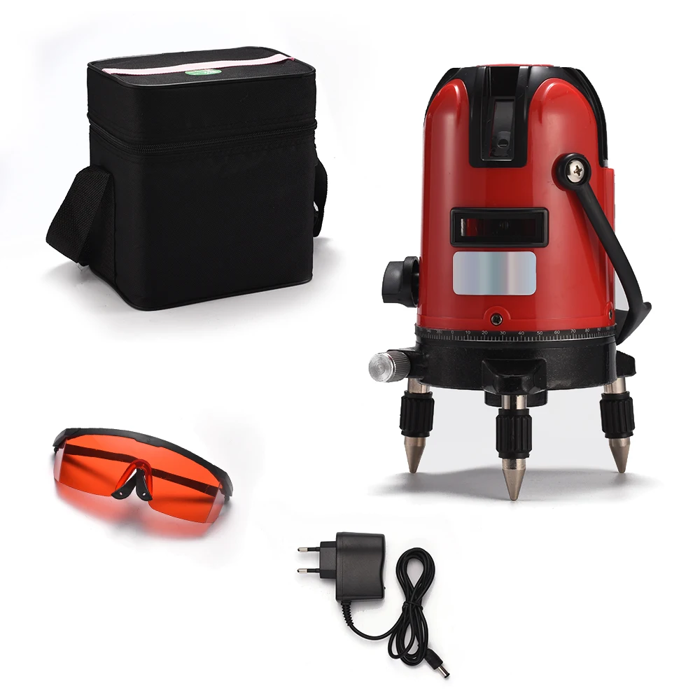 Лазерный уровень самовыравнивающийся красный/зеленый поворот на 360 градусов по