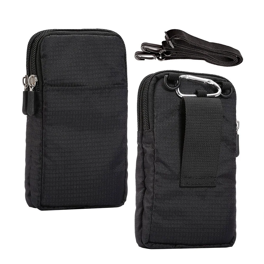 Bolsa de teléfono móvil para exteriores, bolsa deportiva para teléfono de 5,2-6,9 pulgadas, soporte para acampar, cinturón de gancho y bucle, bolsa de pistolera de viaje EDC