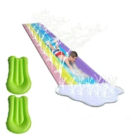 giant surf water slide fun lawn water slides racing lanes for kids summer pvc games center backyard outdoor children adult toys