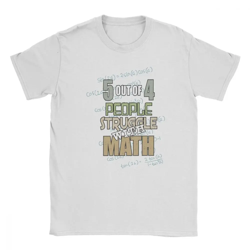 5 из 4 человек борьба с математикой Мужская футболка смешные футболки округлым