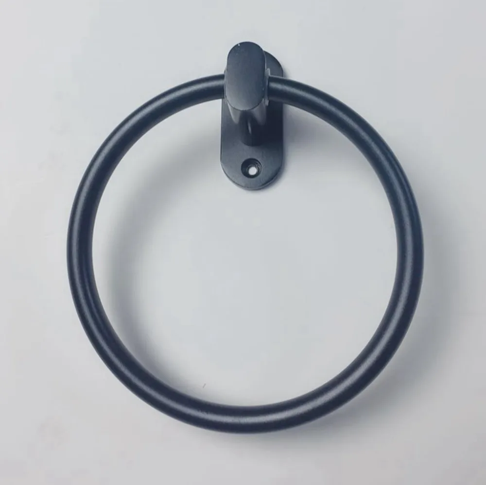 Черный набор аксессуаров для ванной принадлежностей Полка полотенец держатель