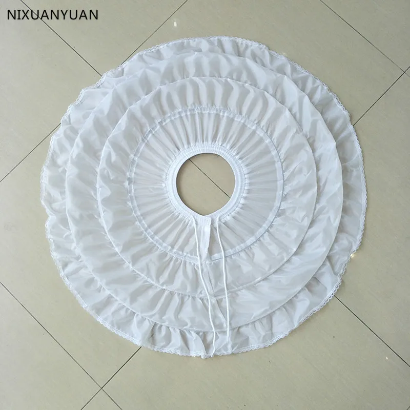 Оптовая продажа белые свадебные Подъюбники с 3 обручами для коротких платьев