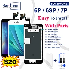 Для iPhone 6 6S 6 Plus 6S Plus ЖК-дисплей 3D сенсорный экран AAA+++ дигитайзер сборка для iPhone 5S 6PLUS Pantalla Протестировано OEM