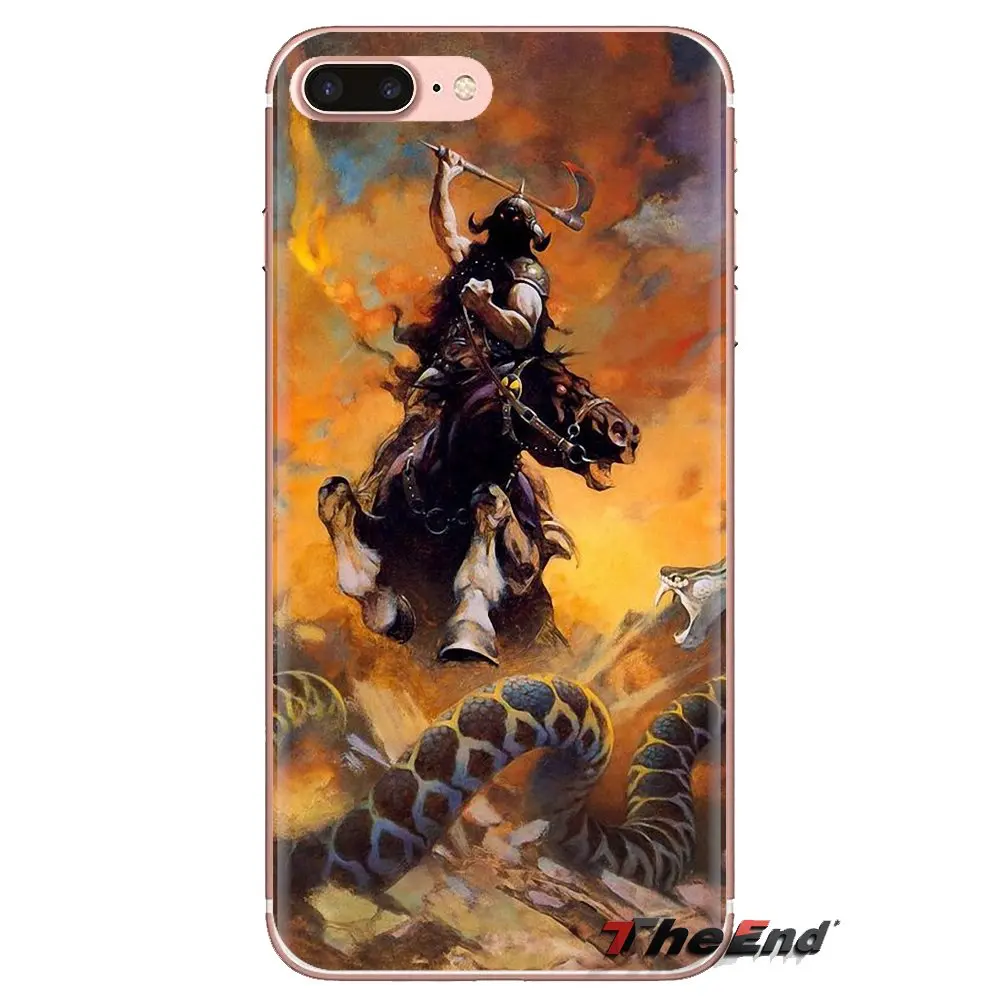 Для huawei G7 G8 P7 P8 P9 P10 P20 P30 Lite Mini Pro P Smart Plus 2017 2018 2019 Frank Frazetta Jongar драки Мягкий ТПУ чехол