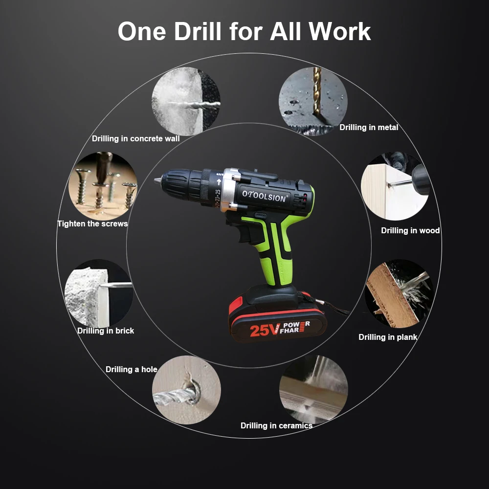 Новая ударная отвертка 25 В аккумуляторная Электроинструмент набор