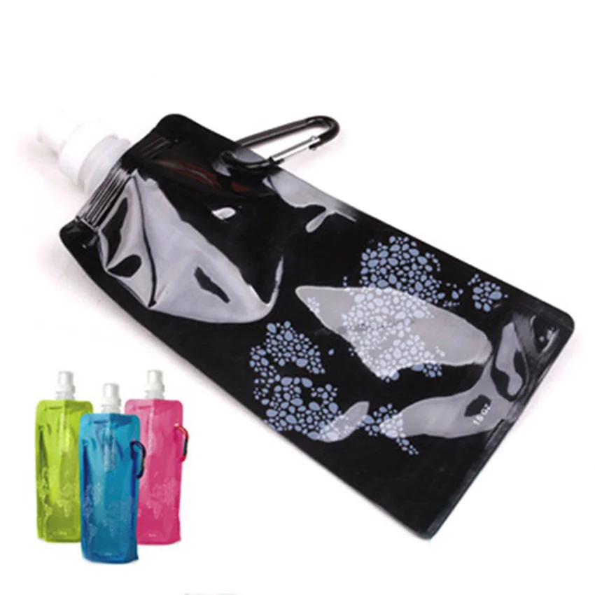 Портативные складные бутылки объемом 480 мл для воды спорта бега походов туризма