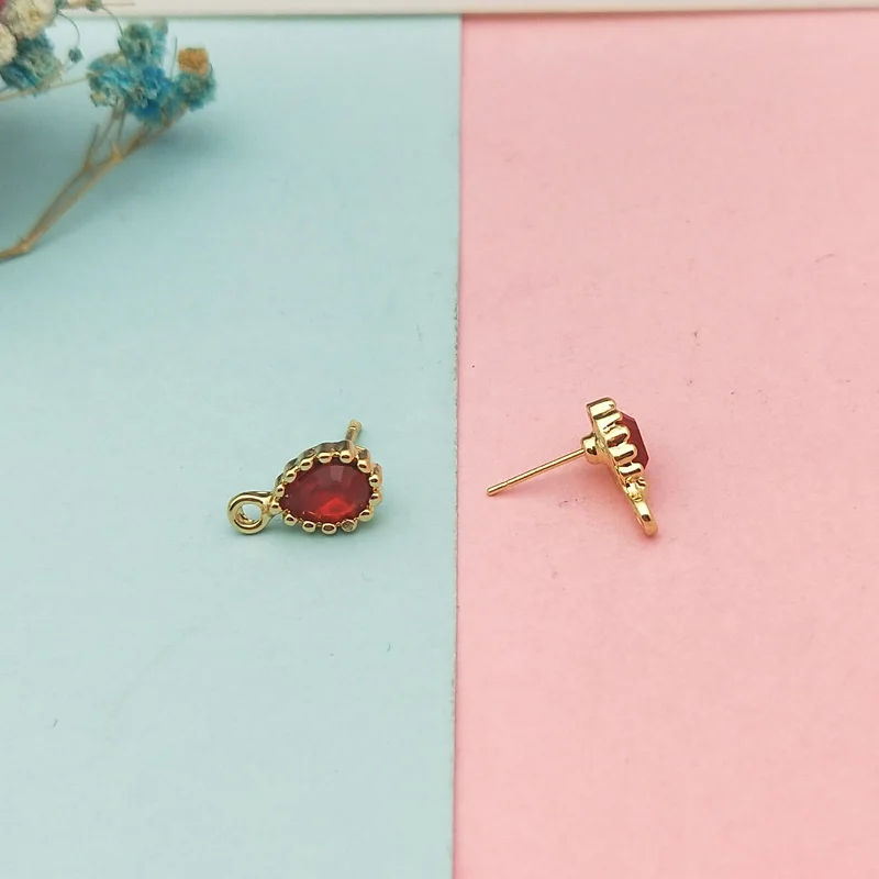 10 шт в форме капли с кристаллом центре воды пусет драгоценный камень талисманы