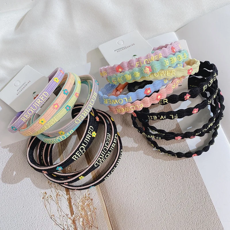 Эластичная лента для волос с принтом 5 шт./компл. | Аксессуары одежды