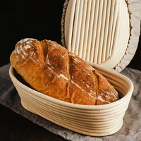 rattan bread proofing basket natural oval rattan wicker dough fermentation sourdough banneton bread basket with cloth bag